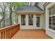 This cozy deck provides ample sunlight through adjacent windows and glass door at 10460 Cranchester Way, Alpharetta, GA 30022