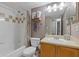 Cozy bathroom with white tiled shower/tub combination at 3155 Seven Pines Ct # 303, Atlanta, GA 30339