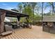 Outdoor deck featuring a gazebo with seating, playhouse, and backyard views at 4062 Silver Fir Ct, Marietta, GA 30066