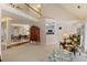 Open-concept living room featuring a view of the dining area and a tall, vaulted ceiling with a large open landing at 591 Briarmeade Sw Dr, Marietta, GA 30064