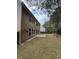 View of the backyard with patio at 1112 Gather Dr, Lawrenceville, GA 30043
