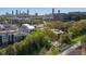 An aerial view captures the neighborhood's layout with lush greenery and proximity to the Atlanta skyline at 400 Village Ne Pkwy # 203, Atlanta, GA 30306