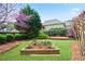 Well manicured backyard area with garden beds, green grass, and nice landscaping at 4093 Tritt Homestead Dr, Marietta, GA 30062