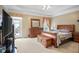 Relaxing main bedroom with tray ceilings, carpeted floors and access to outdoor deck at 4093 Tritt Homestead Dr, Marietta, GA 30062