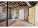 Unfinished basement with stone walls, concrete floor, and exposed ceiling with utilities at 28 Exeter Rd, Avondale Estates, GA 30002