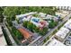 Aerial view of townhome community near The Beltline with colorful townhomes and ample parking at 920 Memorial Se Dr # 44, Atlanta, GA 30316