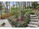 Charming backyard featuring stone steps and lush landscaping at 1794 Charline Ne Ave, Atlanta, GA 30306