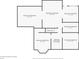 Floor plan of the basement showing unfinished space and dimensions, offering potential for customization at 1110 Croftmoore Lndg, Suwanee, GA 30024