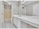 Bathroom with white tile floor and vanity at 2061 Emerald Dr, Loganville, GA 30052