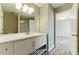 Bathroom with a single sink vanity and views of the shower and toilet areas at 3267 Forrest Bluff Way, Lithonia, GA 30038