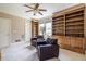 Comfortable living room with built-in bookshelves and natural light at 1864 Crestridge Ne Pl, Atlanta, GA 30345