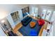 Bird's eye view of the living room with hardwood floors, fireplace, and French doors at 1864 Crestridge Ne Pl, Atlanta, GA 30345