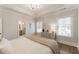 This bedroom features a tray ceiling, neutral color palette and bright window light at 2068 Cortland Rd, Milton, GA 30009