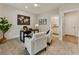 Bright home office with modern decor, comfortable seating, and a view to an attached bathroom at 2068 Cortland Rd, Milton, GA 30009