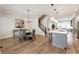 Open floor plan with dining area, kitchen, and living room at 2068 Cortland Rd, Milton, GA 30009