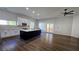 Spacious open-concept kitchen with island and backyard access at 2152 Castlewood St, East Point, GA 30344
