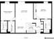Detailed floor plan featuring two bedrooms, two baths, living area, dining room and a kitchen at 300 Johnson Ferry Ne Rd # A1008, Atlanta, GA 30328