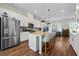 Bright kitchen featuring an island with seating, granite countertops and stainless steel appliances at 6023 Skellig St, Norcross, GA 30071