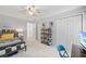 Bedroom featuring carpet, natural light, ceiling fan, and closet for maximum storage at 840 Stonehaven Ln, Alpharetta, GA 30005