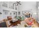 Open concept living room with high ceilings, hardwood floors, and open staircase to the second floor at 840 Stonehaven Ln, Alpharetta, GA 30005