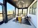 Relaxing screened-in porch with outdoor seating and a ceiling fan for added comfort at 3128 Cedar St, Scottdale, GA 30079