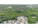 Stunning aerial view shows the home nestled among mature trees offering a private setting in a Gathering-friendly neighborhood at 7040 Magnolia Park Ln, Norcross, GA 30093