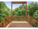 Wooden deck overlooking a green and lush wooded area at 7040 Magnolia Park Ln, Norcross, GA 30093