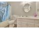 Functional bathroom with shower, toilet and vanity with storage at 3075 Superior Dr, Dacula, GA 30019