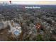 Aerial view of neighborhood with house marked by red pins near the Atlanta Beltline at 1486 Akridge Nw St, Atlanta, GA 30314