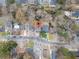 Aerial view of neighborhood with house marked by a red pin at 1486 Akridge Nw St, Atlanta, GA 30314
