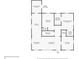 Detailed floor plan featuring a primary bedroom, living room, kitchen, and laundry room at 1486 Akridge Nw St, Atlanta, GA 30314