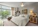 Bright bedroom with a king-size bed, plush seating, and large windows with a scenic view at 3300 Windy Ridge Se Pkwy # 612, Atlanta, GA 30339