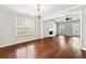 Bright dining room with hard wood floors at 3227 Grove Trl, Acworth, GA 30101