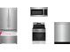 Stainless steel appliance package includes refrigerator, microwave, oven, and dishwasher at 4333 Dunwoody Park # 1211, Atlanta, GA 30338