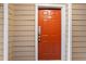 Inviting front door with contemporary hardware, painted in a warm tone at 4333 Dunwoody Park # 1211, Atlanta, GA 30338