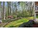 Beautiful backyard with lush green grass, mature trees, and manicured landscaping at 3141 Branford Ct, Marietta, GA 30062