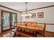 Elegant dining room with hardwood floors, wainscoting, and an outdoor view at 3141 Branford Ct, Marietta, GA 30062