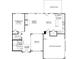 First floor plan of the home, including the kitchen, garage, and bedrooms at 3315 Hillshire Dr, Cumming, GA 30028