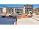 View of a beautifully designed plaza with a central fountain and decorative benches at 3315 Hillshire Dr, Cumming, GA 30028