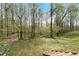Sloping backyard with mature trees and foliage creating a natural and private outdoor space at 5925 Pine Bluff Dr, Cumming, GA 30040
