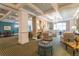 Living area with high ceilings, detailed molding and lots of seating at 1800 Clairmont Lk # 221, Decatur, GA 30033