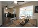Bright dining room adjoining the kitchen, offering an airy and inviting atmosphere with views to the sunroom at 1643 Cumberland Trce, Acworth, GA 30102