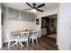 Charming dining room featuring a modern ceiling fan and views to the fireplace at 1643 Cumberland Trce, Acworth, GA 30102