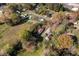 High angle aerial of rural homes nestled amongst mature trees and pastures at 434 Mac Johnson Nw Rd, Cartersville, GA 30121