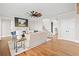Living room with fireplace, hardwood floors and white trim at 52 Lake Overlook Dr, White, GA 30184