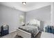 Neutral bedroom with white bed frame, cozy linens, and plenty of natural light at 6540 Muirfield Pt, Fairburn, GA 30213