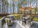 Back deck area with grill, table, chairs, and umbrella at 3227 Heritage Way, Buford, GA 30519