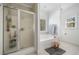 Bathroom featuring shower, jacuzzi tub, and tiled floors at 5660 Trout Creek Dr, Douglasville, GA 30135