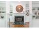 Close-up of the fireplace featuring a marble hearth and decorative mantle at 710 Greystone Ne Park, Atlanta, GA 30306