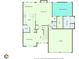 Layout showing the kitchen, dining, living area, bedrooms, and attached garage at 1007 Springharbor Walk, Woodstock, GA 30188